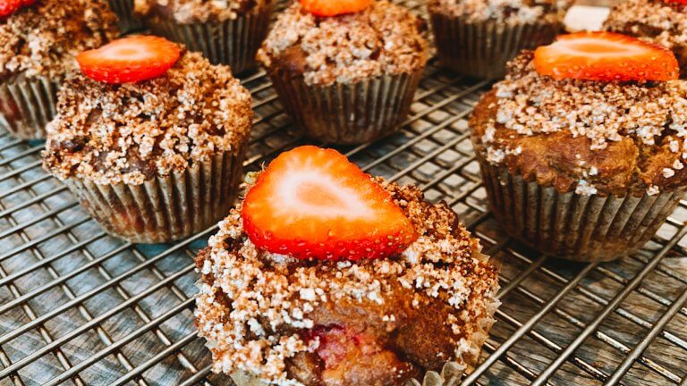 Dr. Igor’s Paleo Strawberry Pumpkin Almond Crumble Muffins Recipe