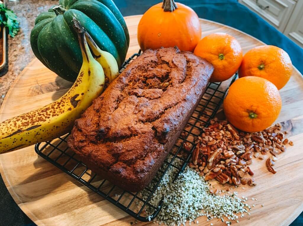 Dr. Igor’s Vegan Pumpkin Banana Hemp Bread Recipe