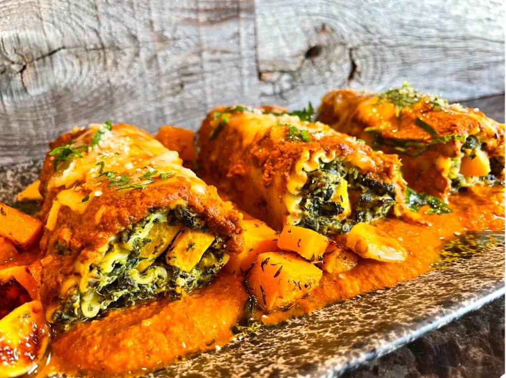 Dr. Igor’s Vegan Butternut Squash & Hemp Heart Lasagna Roll-Ups Recipe